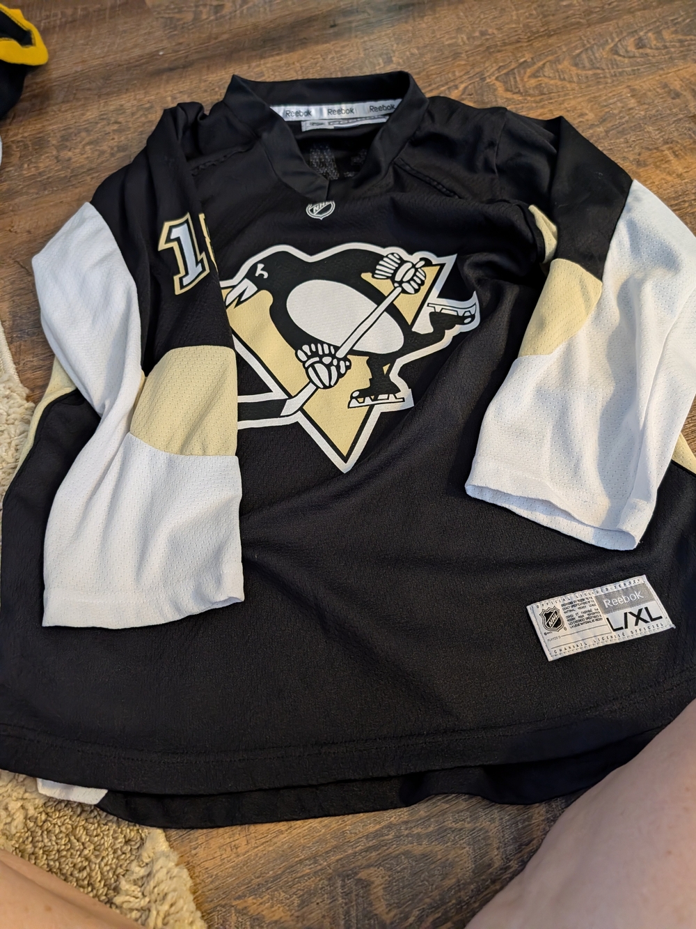 Reebok Youth Pittsburgh Penguins Black & White Hockey Jersey